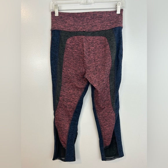 Free People /Free Movement Dylan Heathered Jersey/Mesh Cropped Leggings Size S - Picture 4 of 10